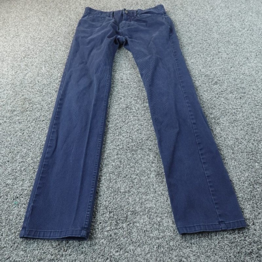 Brooks Brothers Jeans Mens 33X34 Blue Corduroy Red Fleece Straight Leg Stretch